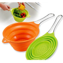 Atoxic Foldable Kitchenware Silicon Basket